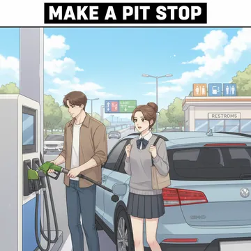 ちょっと立ち寄るを英語で？少し停車するを英語で？ make a pit stop の意味と例文
