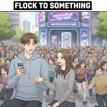 押し寄せるって英語で？ 人がどっと集まるって英語で？ flock to something の意味と例文