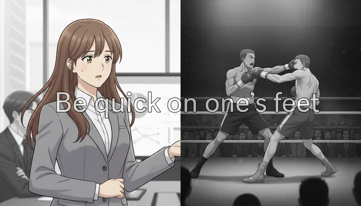 be quick on one's feet 예문 이미지 2