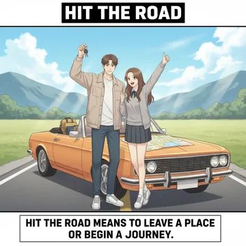 출발하다 영어로? 길을 떠나다 영어로? hit the road 뜻과 예문
