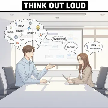 혼잣말하다 영어로 think out loud 뜻과 예문
