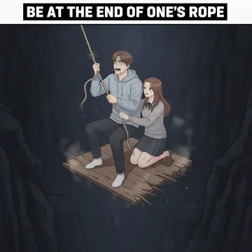 한계에 다다르다 영어로? 인내심이 바닥나다 영어로? be at the end of one's rope 뜻과 예문