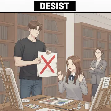 그만둬, 중단해 영어로? 법적 경고의 무게감, 'desist' 뜻과 예문