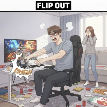 이성을 잃다 영어로? 멘붕 오다 영어로? 뚜껑 열리다 영어로? flip out 뜻과 예문