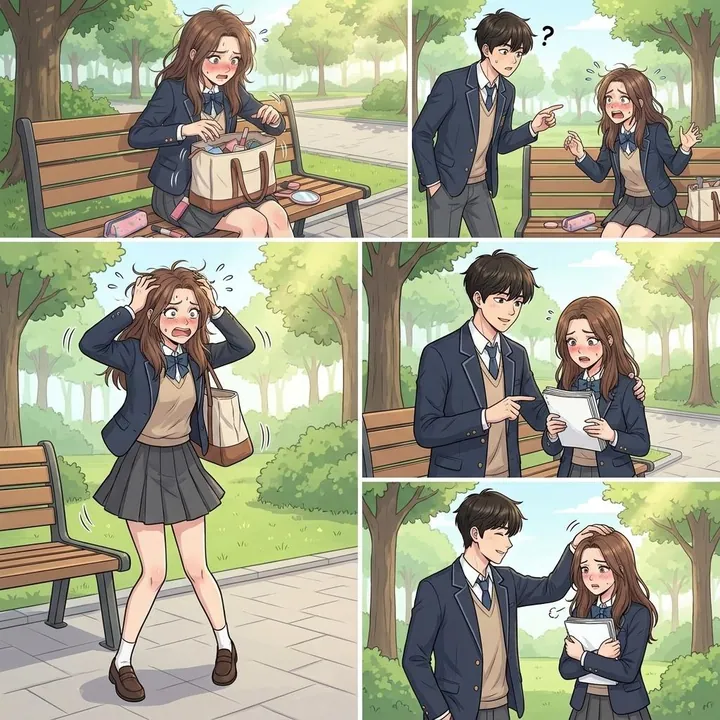 in a tizzy 예문 이미지 1