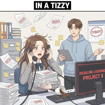 in a tizzy