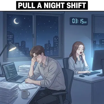 pull a night shift