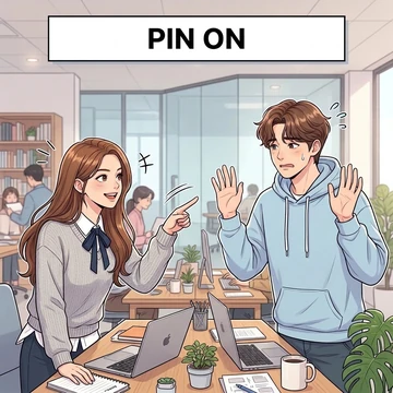 남 탓하다 영어로? 책임을 전가하다 영어로? pin on 뜻과 예문